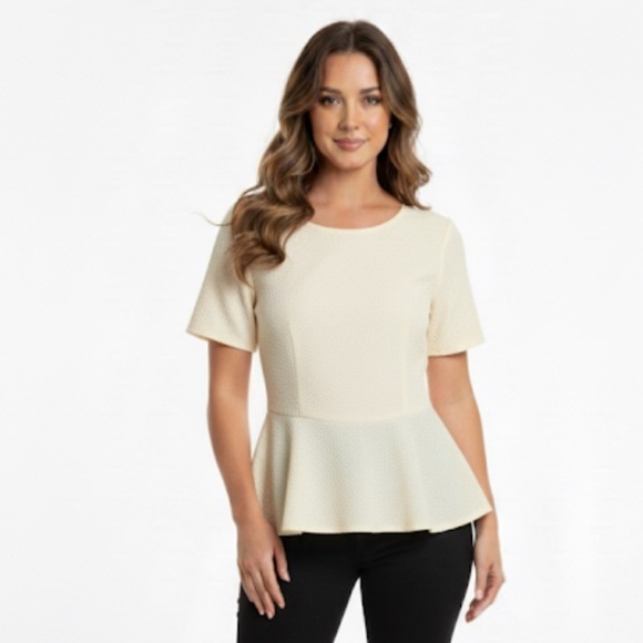 Talbots Tops - Talbots ivory color short sleeve top size 10